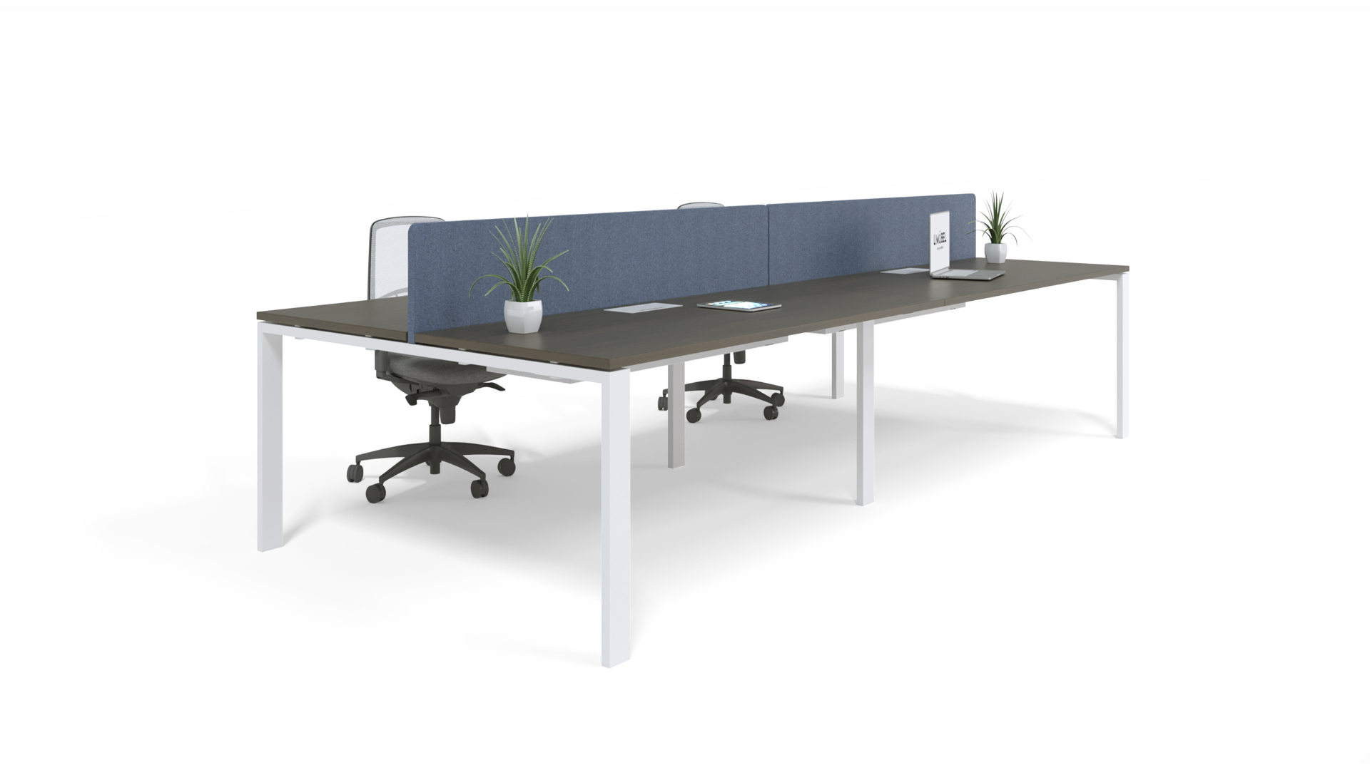Mobiliario para oficina - mesas de trabajo con separador de ambiente